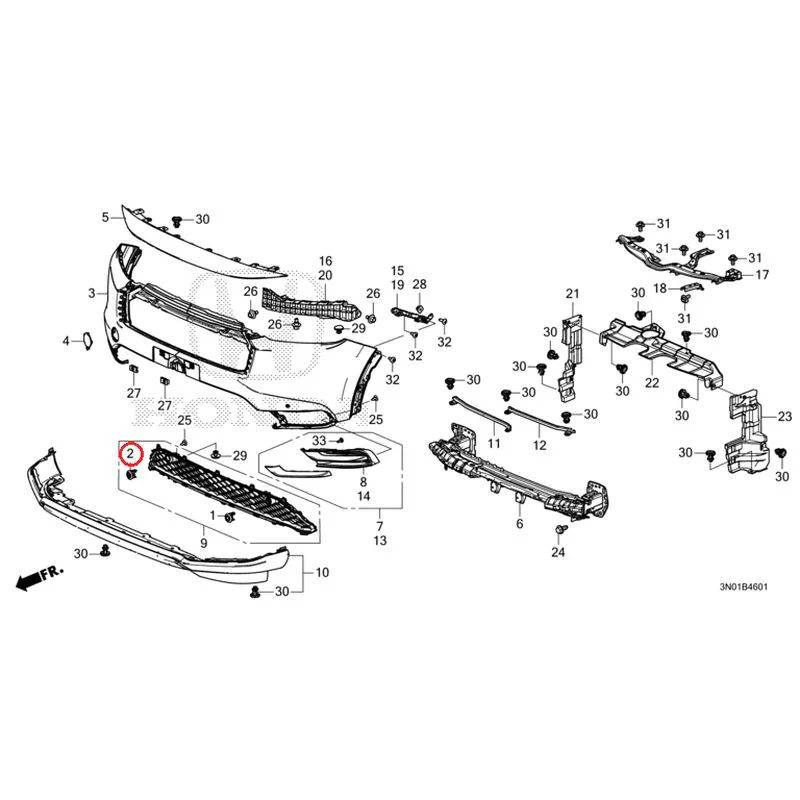 [NEW] JDM HONDA VEZEL e:HEV RV5 2025 Front Bumper (2) GENUINE OEM - Image 3