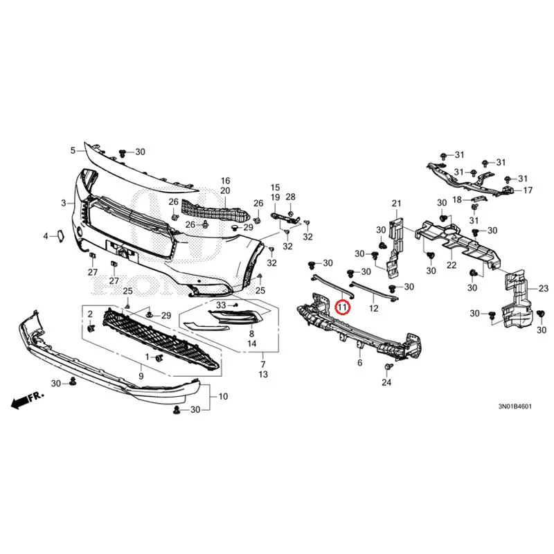 [NEW] JDM HONDA VEZEL e:HEV RV5 2025 Front Bumper (2) GENUINE OEM - Image 30
