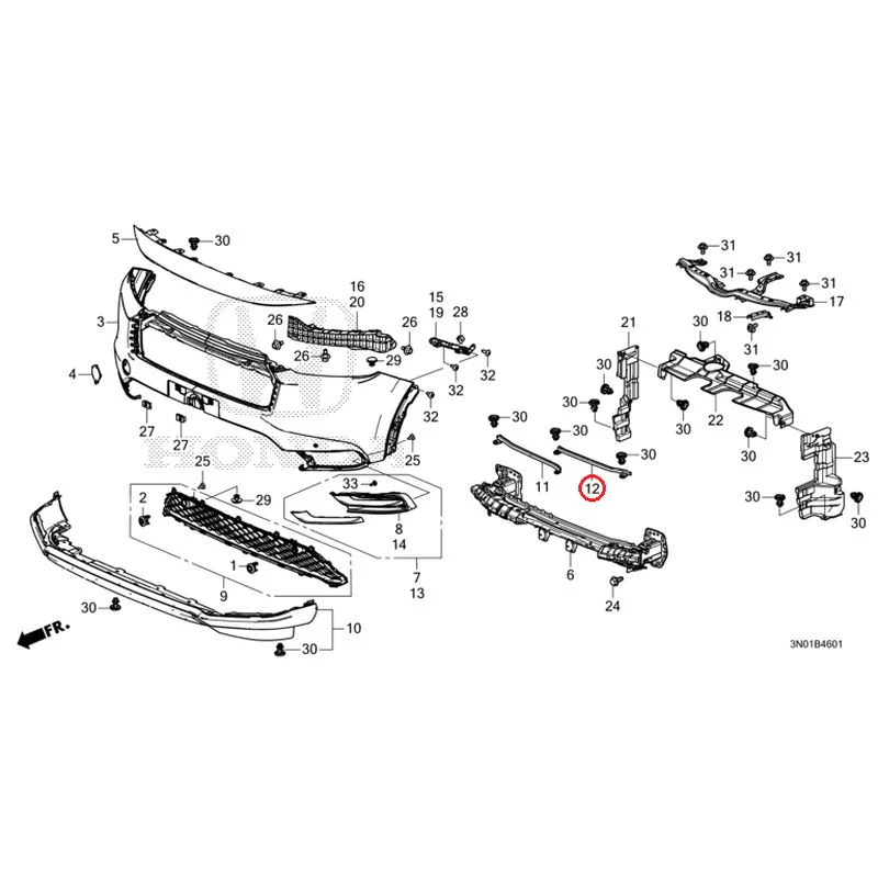 [NEW] JDM HONDA VEZEL e:HEV RV5 2025 Front Bumper (2) GENUINE OEM - Image 31
