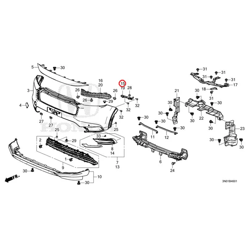 [NEW] JDM HONDA VEZEL e:HEV RV5 2025 Front Bumper (2) GENUINE OEM - Image 34