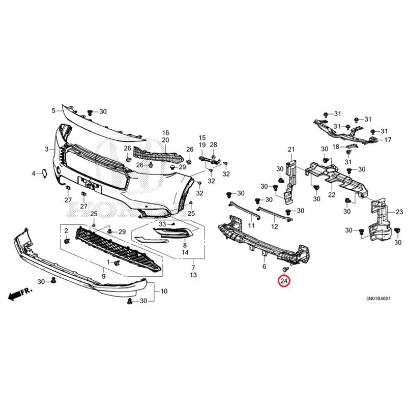 [NEW] JDM HONDA VEZEL e:HEV RV5 2025 Front Bumper (2) GENUINE OEM - Image 43
