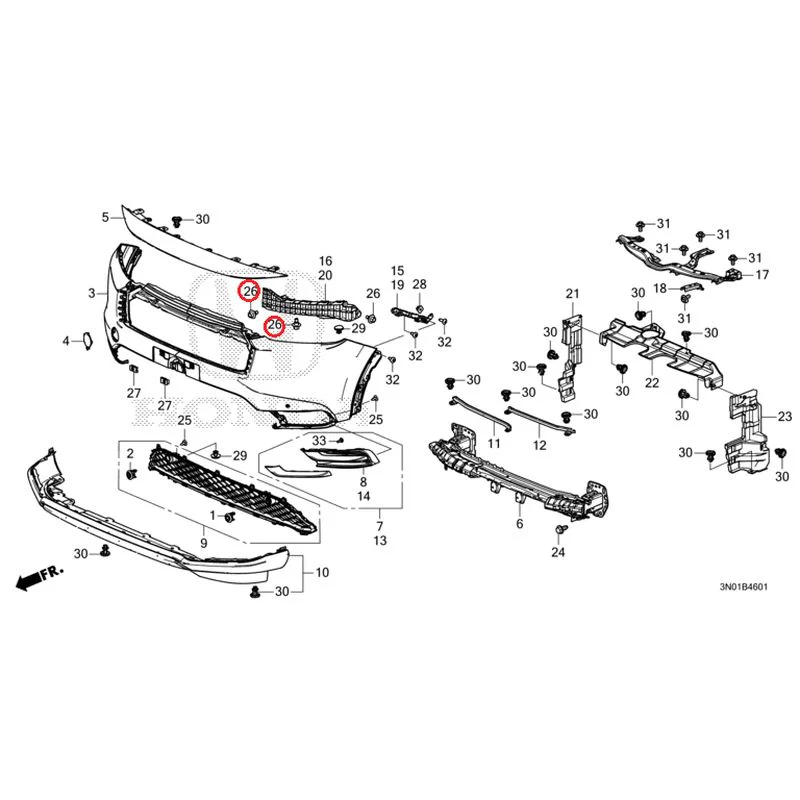 [NEW] JDM HONDA VEZEL e:HEV RV5 2025 Front Bumper (2) GENUINE OEM - Image 45