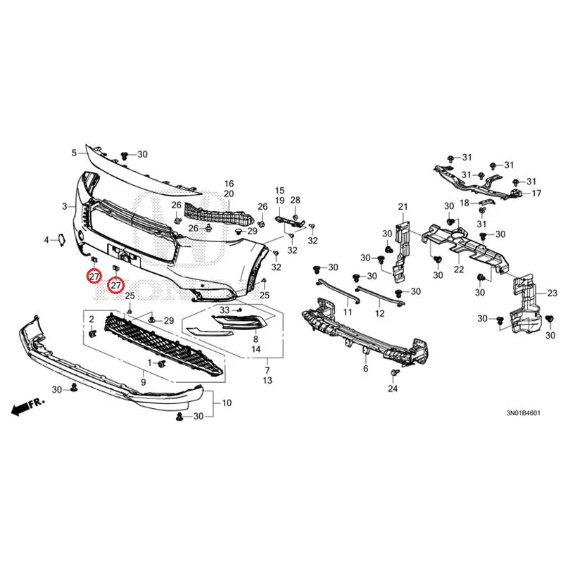 [NEW] JDM HONDA VEZEL e:HEV RV5 2025 Front Bumper (2) GENUINE OEM - Image 46