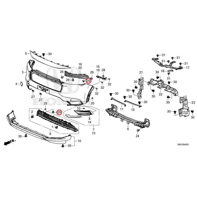 [NEW] JDM HONDA VEZEL e:HEV RV5 2025 Front Bumper (2) GENUINE OEM - Image 48