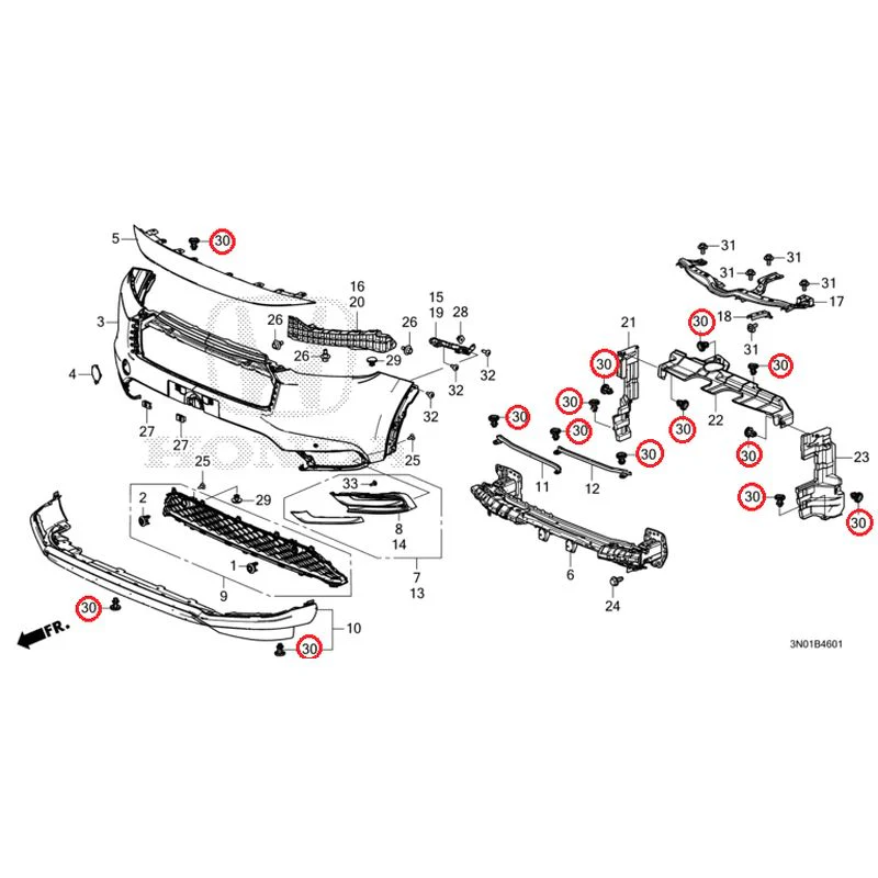 [NEW] JDM HONDA VEZEL e:HEV RV5 2025 Front Bumper (2) GENUINE OEM - Image 49