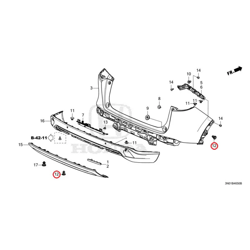 [NEW] JDM HONDA VEZEL e:HEV RV5 2025 Rear Bumper GENUINE OEM - Image 18
