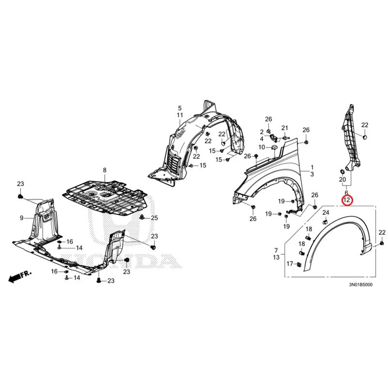 [NEW] JDM HONDA VEZEL e:HEV RV5 2025 Front Fenders GENUINE OEM - Image 13