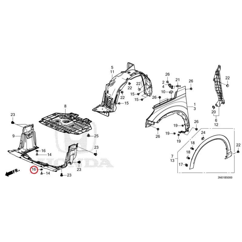 [NEW] JDM HONDA VEZEL e:HEV RV5 2025 Front Fenders GENUINE OEM - Image 17