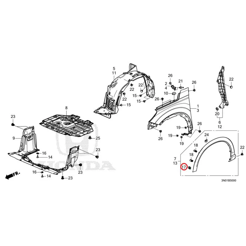 [NEW] JDM HONDA VEZEL e:HEV RV5 2025 Front Fenders GENUINE OEM - Image 18