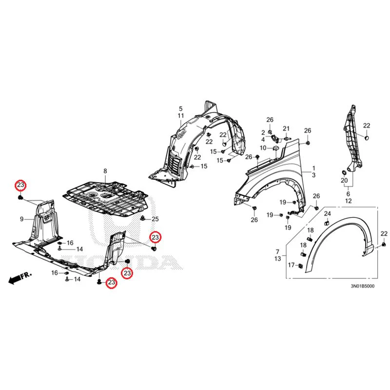 [NEW] JDM HONDA VEZEL e:HEV RV5 2025 Front Fenders GENUINE OEM - Image 24