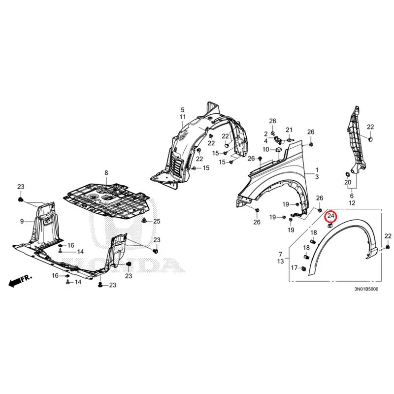 [NEW] JDM HONDA VEZEL e:HEV RV5 2025 Front Fenders GENUINE OEM - Image 25