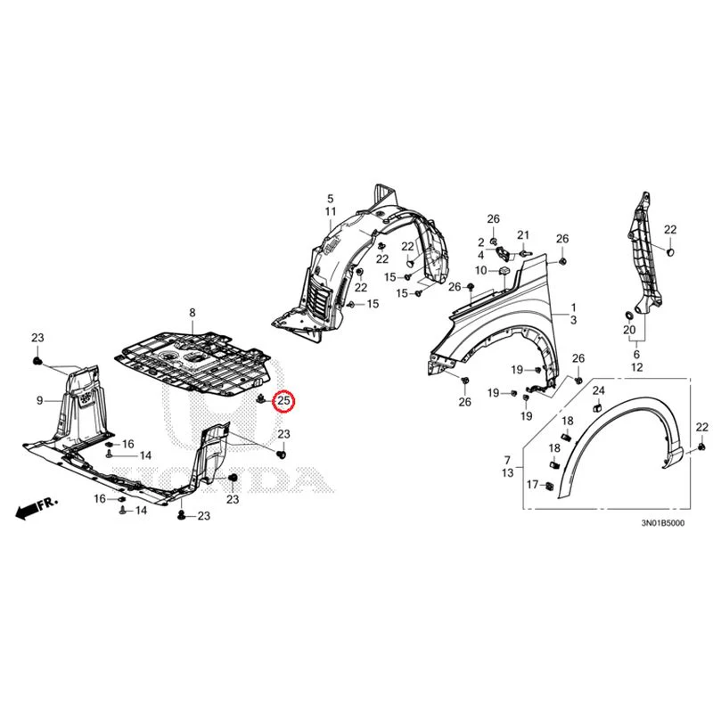 [NEW] JDM HONDA VEZEL e:HEV RV5 2025 Front Fenders GENUINE OEM - Image 26