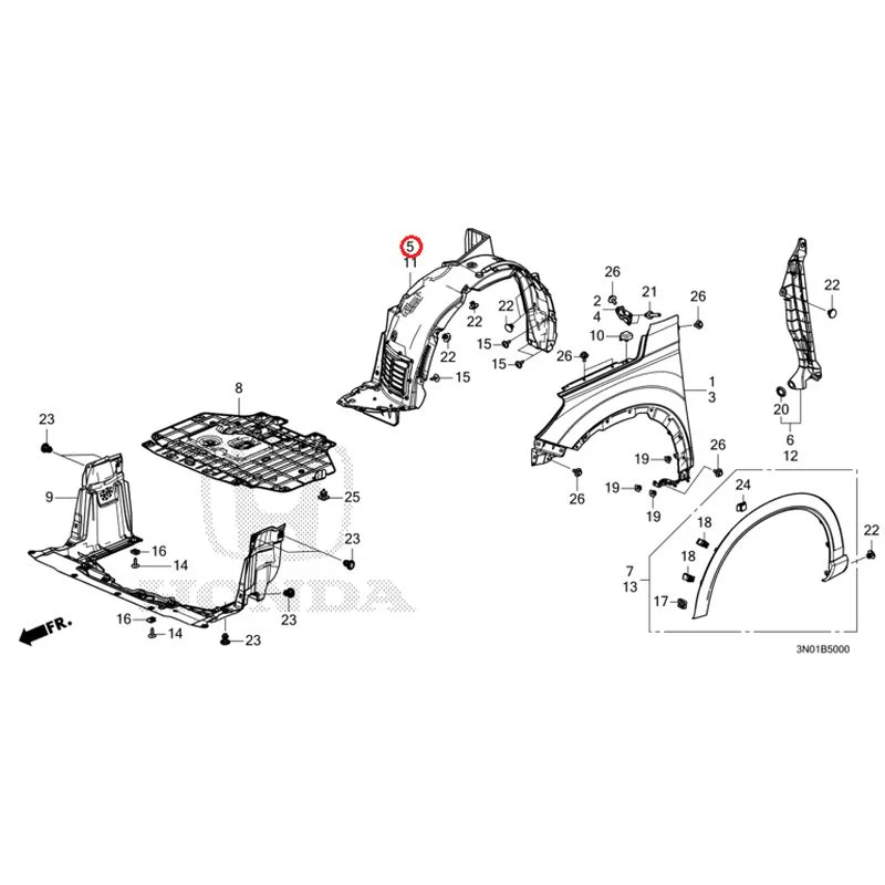 [NEW] JDM HONDA VEZEL e:HEV RV5 2025 Front Fenders GENUINE OEM - Image 6