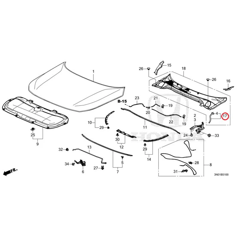 [NEW] JDM HONDA VEZEL e:HEV RV5 2025 Hood GENUINE OEM - Image 19