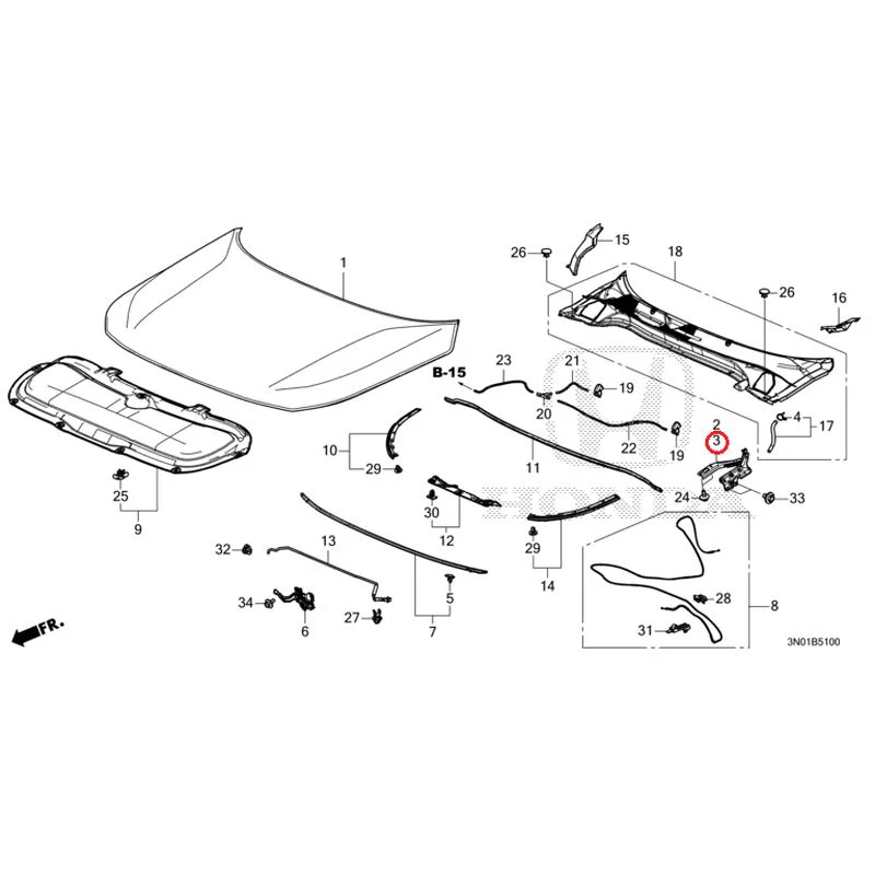 [NEW] JDM HONDA VEZEL e:HEV RV5 2025 Hood GENUINE OEM - Image 4
