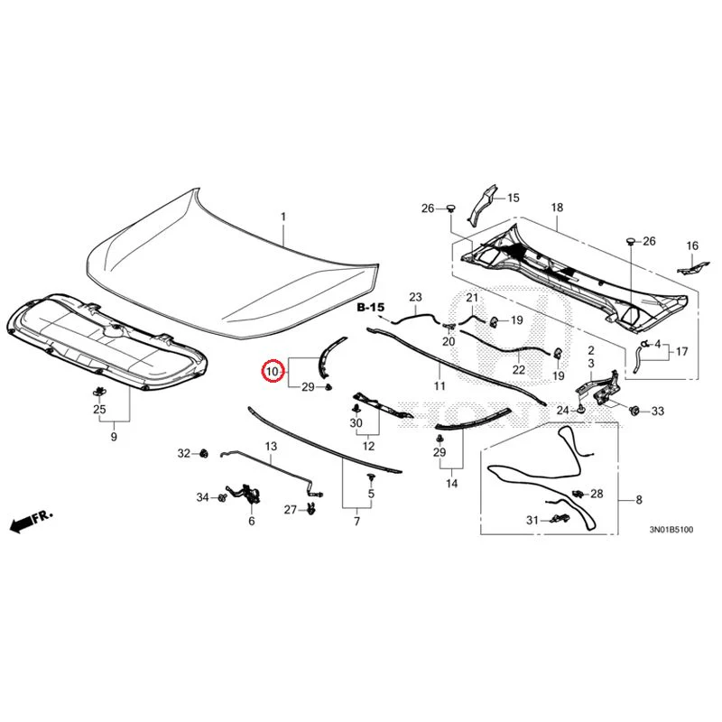 [NEW] JDM HONDA VEZEL e:HEV RV5 2025 Hood GENUINE OEM - Image 12