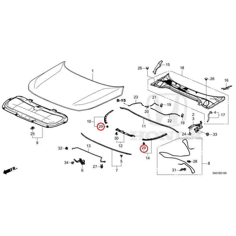 [NEW] JDM HONDA VEZEL e:HEV RV5 2025 Hood GENUINE OEM - Image 31