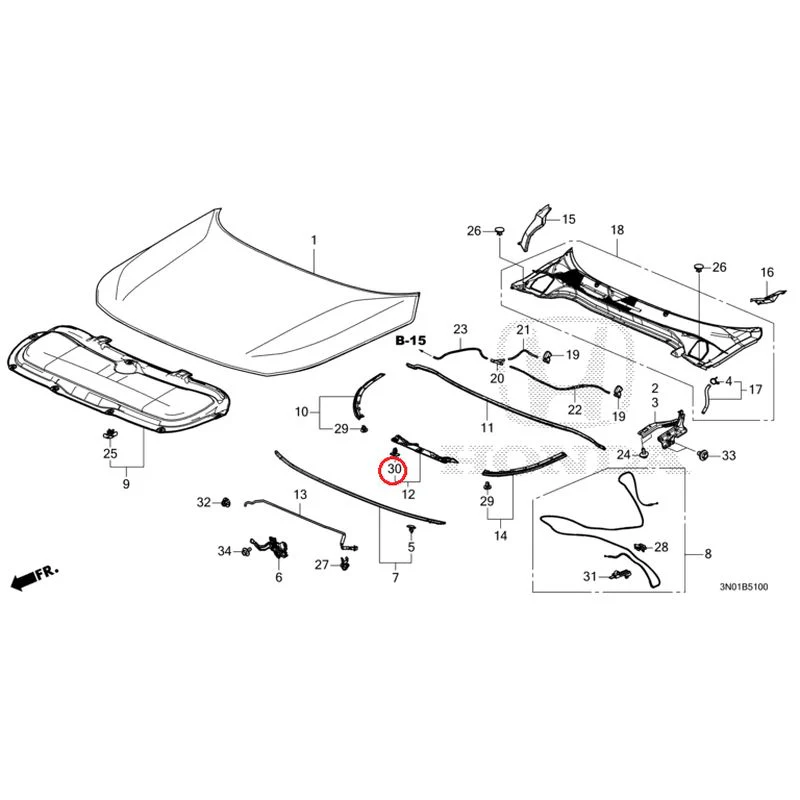[NEW] JDM HONDA VEZEL e:HEV RV5 2025 Hood GENUINE OEM - Image 32