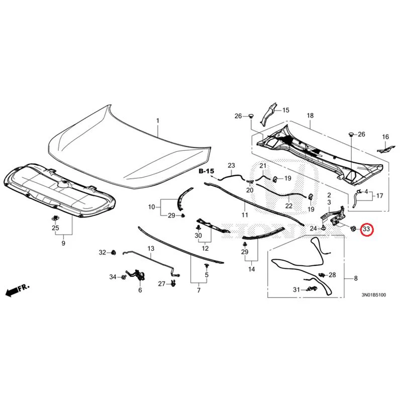 [NEW] JDM HONDA VEZEL e:HEV RV5 2025 Hood GENUINE OEM - Image 35