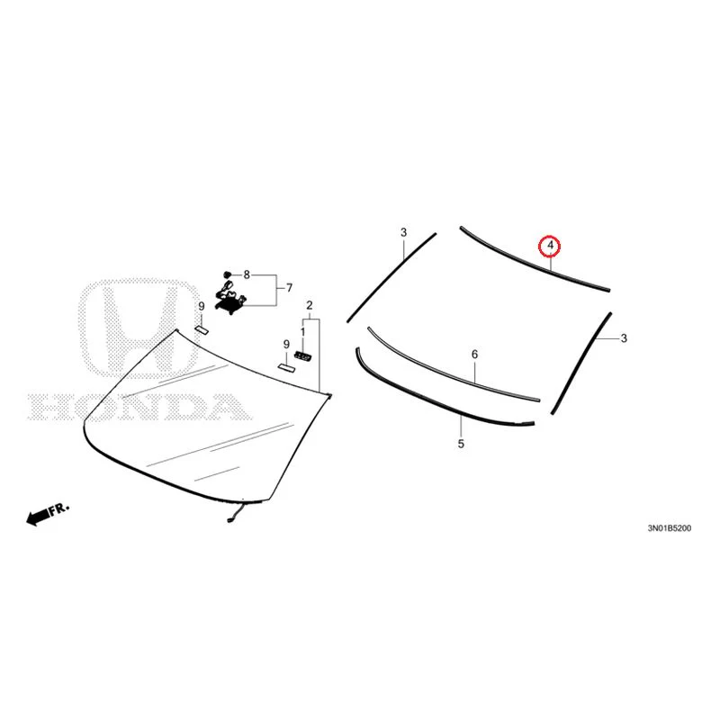 [NEW] JDM HONDA VEZEL e:HEV RV5 2025 Front Windshield GENUINE OEM - Image 5