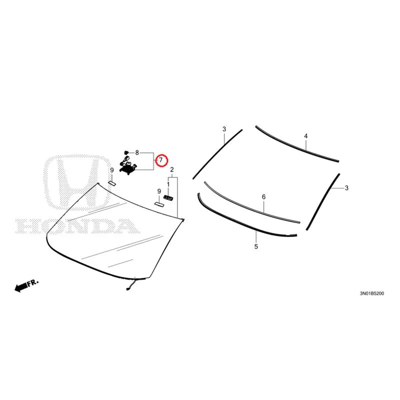 [NEW] JDM HONDA VEZEL e:HEV RV5 2025 Front Windshield GENUINE OEM - Image 8