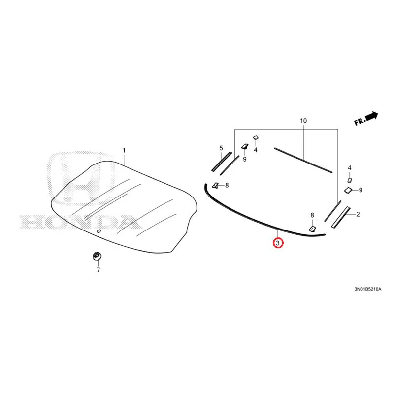 [NEW] JDM HONDA VEZEL e:HEV RV5 2025 Rear Windshield Glass GENUINE OEM - Image 4