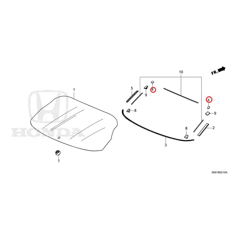 [NEW] JDM HONDA VEZEL e:HEV RV5 2025 Rear Windshield Glass GENUINE OEM - Image 5