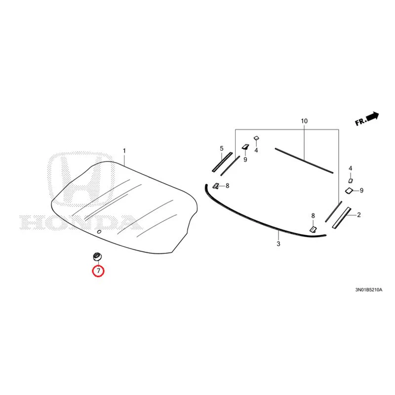 [NEW] JDM HONDA VEZEL e:HEV RV5 2025 Rear Windshield Glass GENUINE OEM - Image 7
