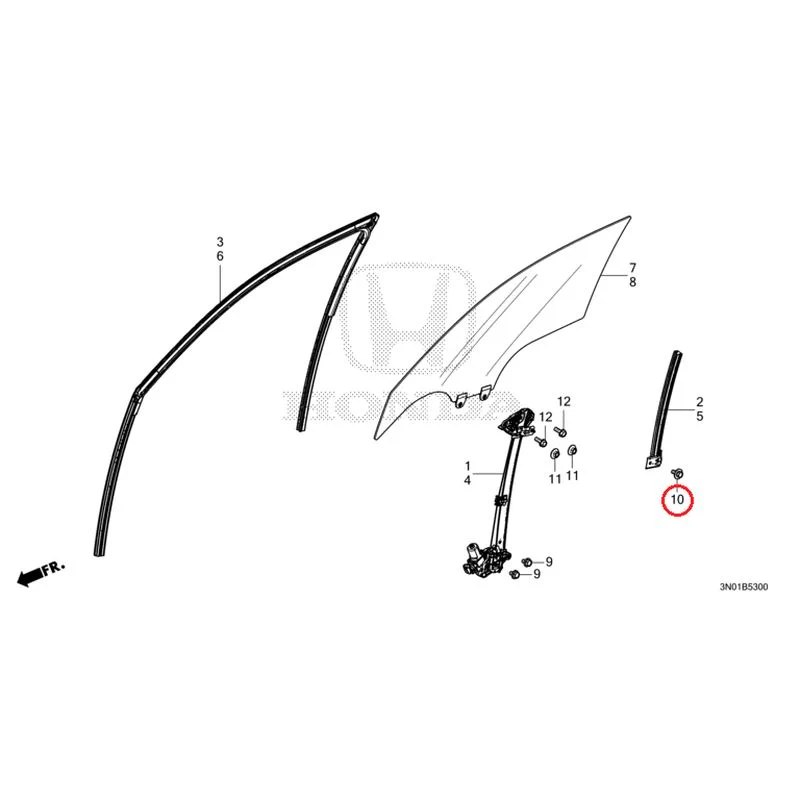 [NEW] JDM HONDA VEZEL e:HEV RV5 2025 Front Door Glass/Regulator GENUINE OEM - Image 11