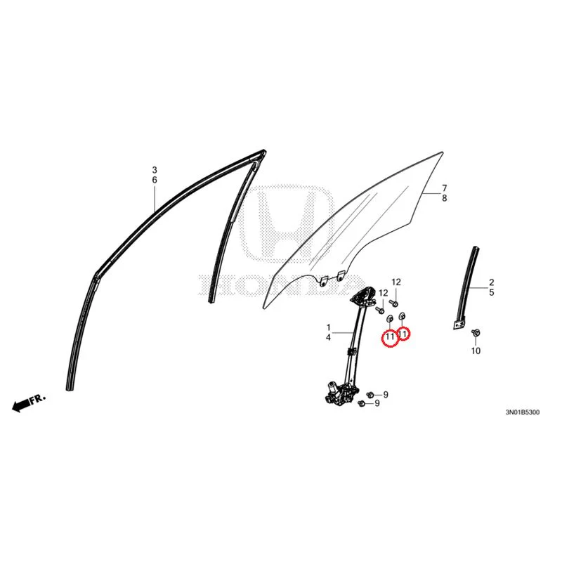 [NEW] JDM HONDA VEZEL e:HEV RV5 2025 Front Door Glass/Regulator GENUINE OEM - Image 12