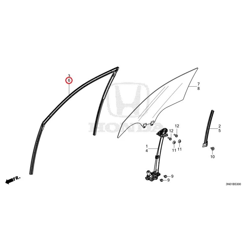 [NEW] JDM HONDA VEZEL e:HEV RV5 2025 Front Door Glass/Regulator GENUINE OEM - Image 7