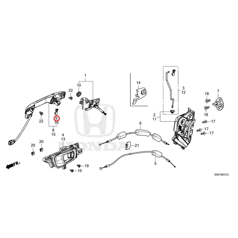 [NEW] JDM HONDA VEZEL e:HEV RV5 2025 Front Door Locks/Outer Handles GENUINE OEM - Image 16