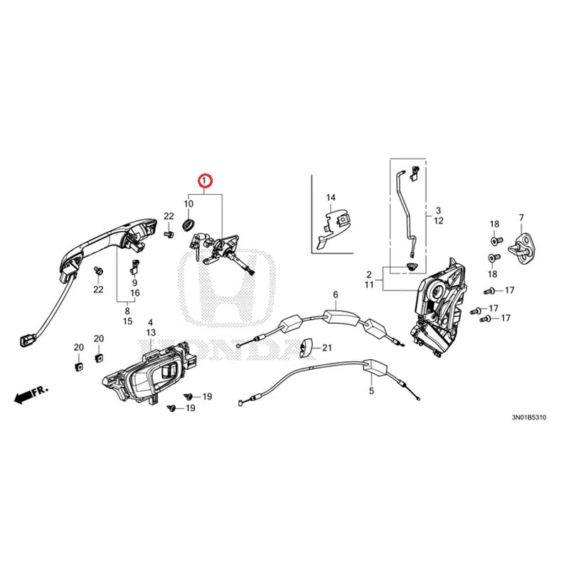 [NEW] JDM HONDA VEZEL e:HEV RV5 2025 Front Door Locks/Outer Handles GENUINE OEM - Image 2