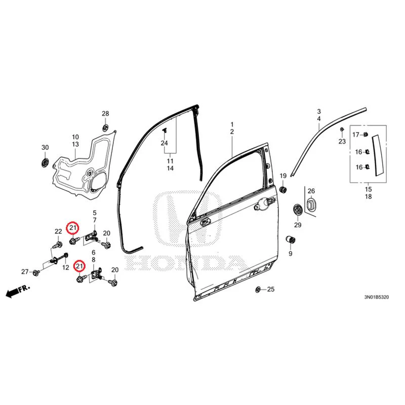 [NEW] JDM HONDA VEZEL e:HEV RV5 2025 Front Door Panel GENUINE OEM - Image 23