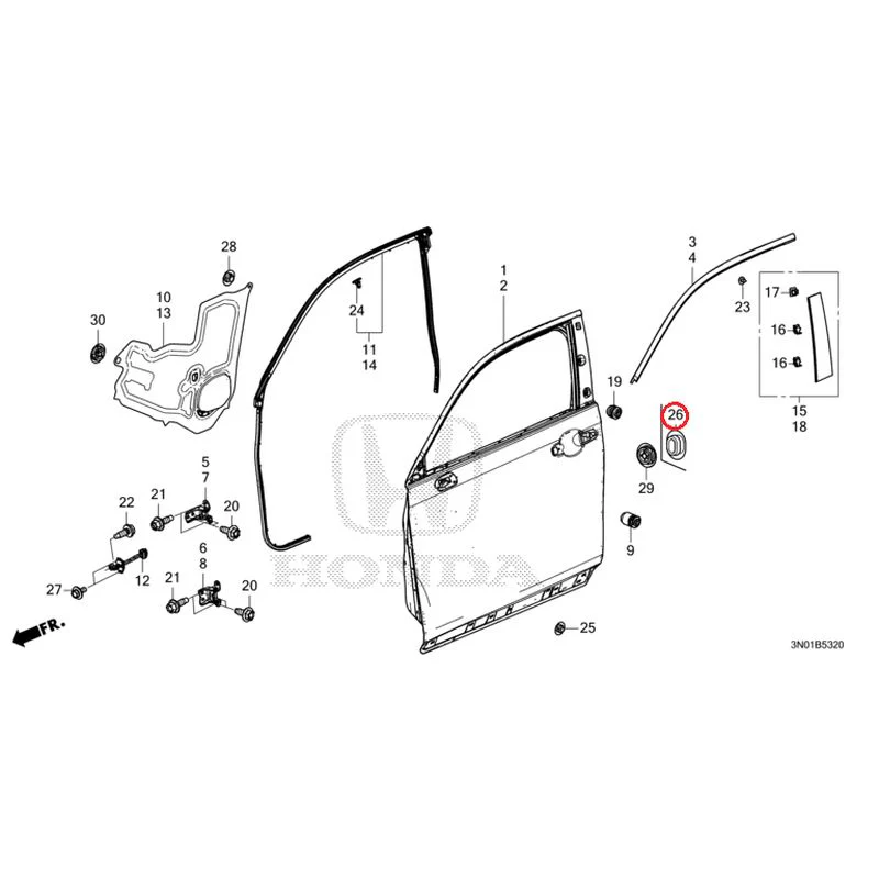 [NEW] JDM HONDA VEZEL e:HEV RV5 2025 Front Door Panel GENUINE OEM - Image 28