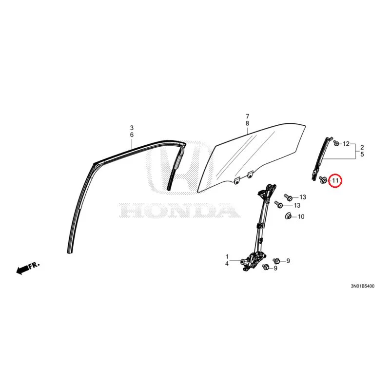 [NEW] JDM HONDA VEZEL e:HEV RV5 2025 Rear Door Glass/Regulator GENUINE OEM - Image 12