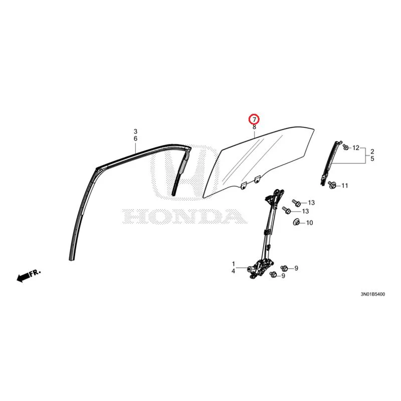 [NEW] JDM HONDA VEZEL e:HEV RV5 2025 Rear Door Glass/Regulator GENUINE OEM - Image 8