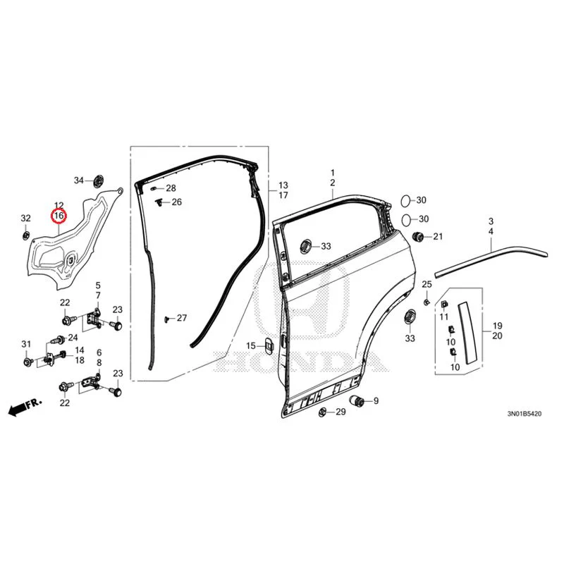 [NEW] JDM HONDA VEZEL e:HEV RV5 2025 Rear Door Panel GENUINE OEM - Image 17