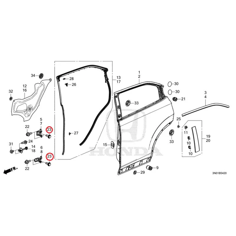 [NEW] JDM HONDA VEZEL e:HEV RV5 2025 Rear Door Panel GENUINE OEM - Image 25