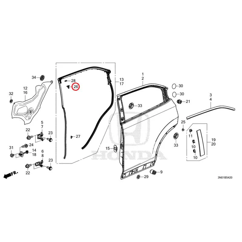 [NEW] JDM HONDA VEZEL e:HEV RV5 2025 Rear Door Panel GENUINE OEM - Image 28