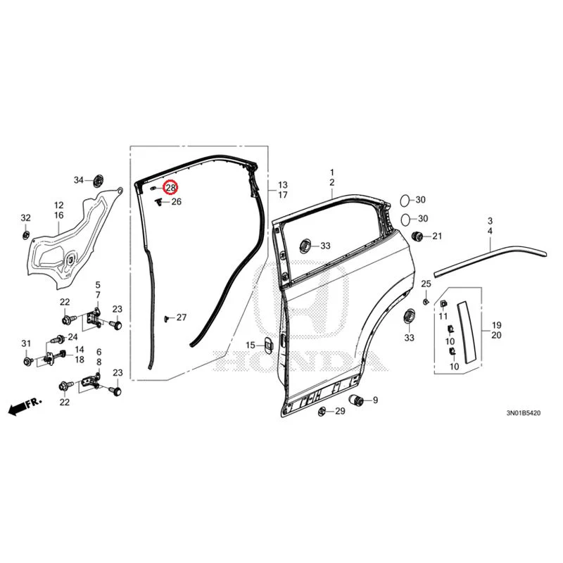 [NEW] JDM HONDA VEZEL e:HEV RV5 2025 Rear Door Panel GENUINE OEM - Image 30