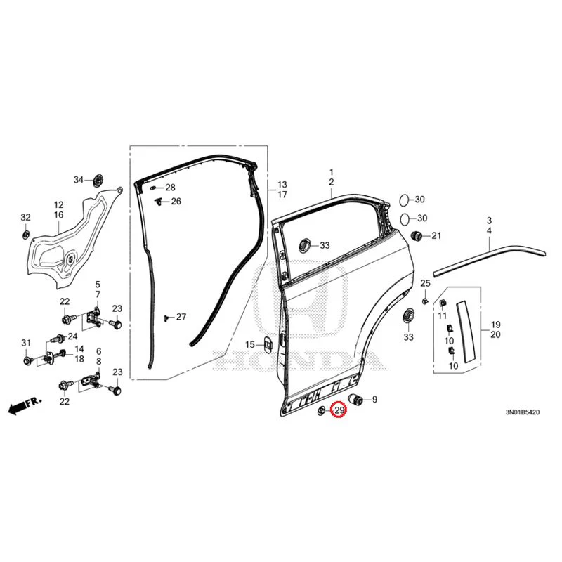 [NEW] JDM HONDA VEZEL e:HEV RV5 2025 Rear Door Panel GENUINE OEM - Image 31
