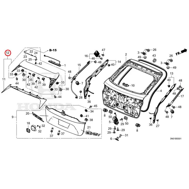 [NEW] JDM HONDA VEZEL e:HEV RV5 2025 Tailgate (Power) GENUINE OEM - Image 24