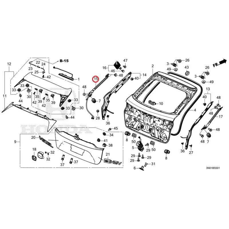 [NEW] JDM HONDA VEZEL e:HEV RV5 2025 Tailgate (Power) GENUINE OEM - Image 28