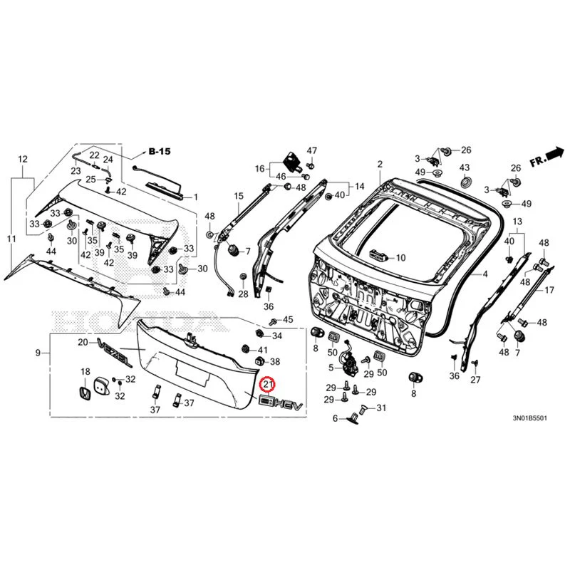 [NEW] JDM HONDA VEZEL e:HEV RV5 2025 Tailgate (Power) GENUINE OEM - Image 33