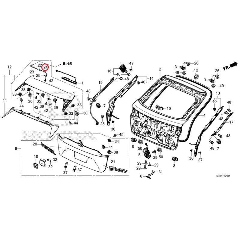 [NEW] JDM HONDA VEZEL e:HEV RV5 2025 Tailgate (Power) GENUINE OEM - Image 36