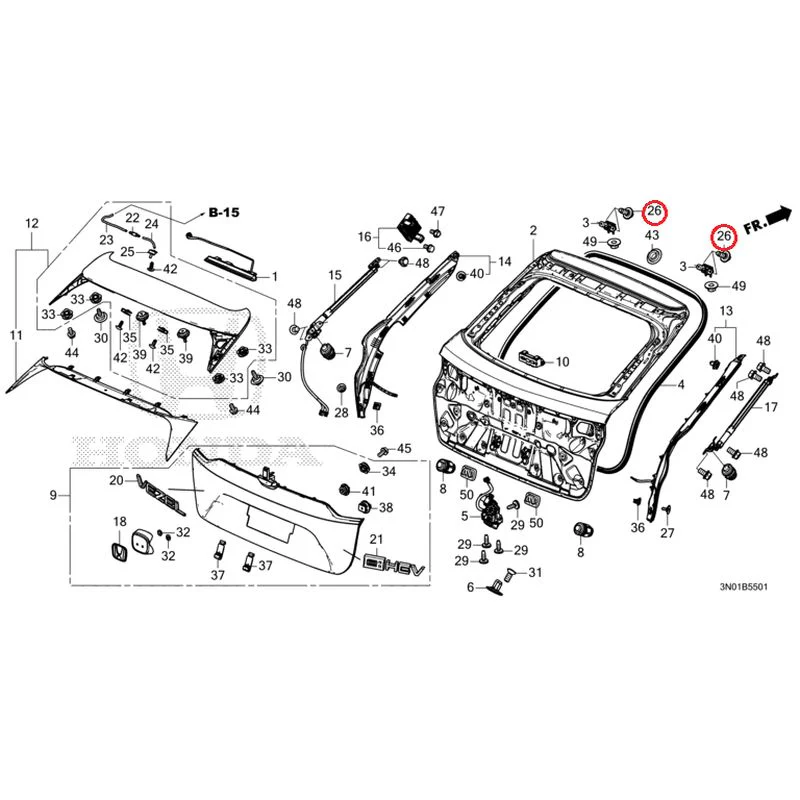 [NEW] JDM HONDA VEZEL e:HEV RV5 2025 Tailgate (Power) GENUINE OEM - Image 38