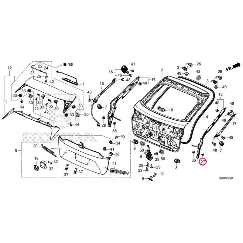 [NEW] JDM HONDA VEZEL e:HEV RV5 2025 Tailgate (Power) GENUINE OEM - Image 39