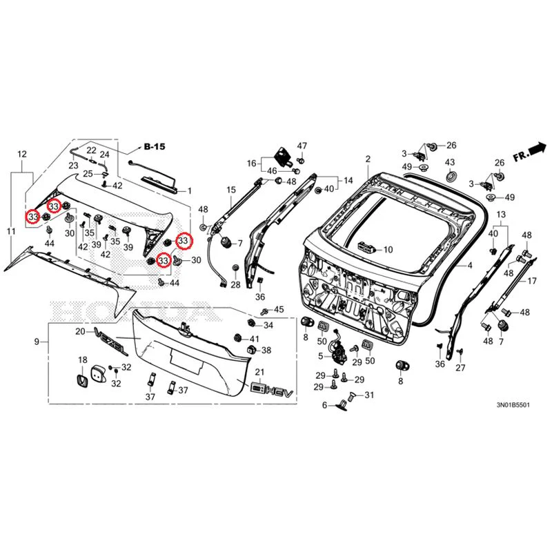 [NEW] JDM HONDA VEZEL e:HEV RV5 2025 Tailgate (Power) GENUINE OEM - Image 45