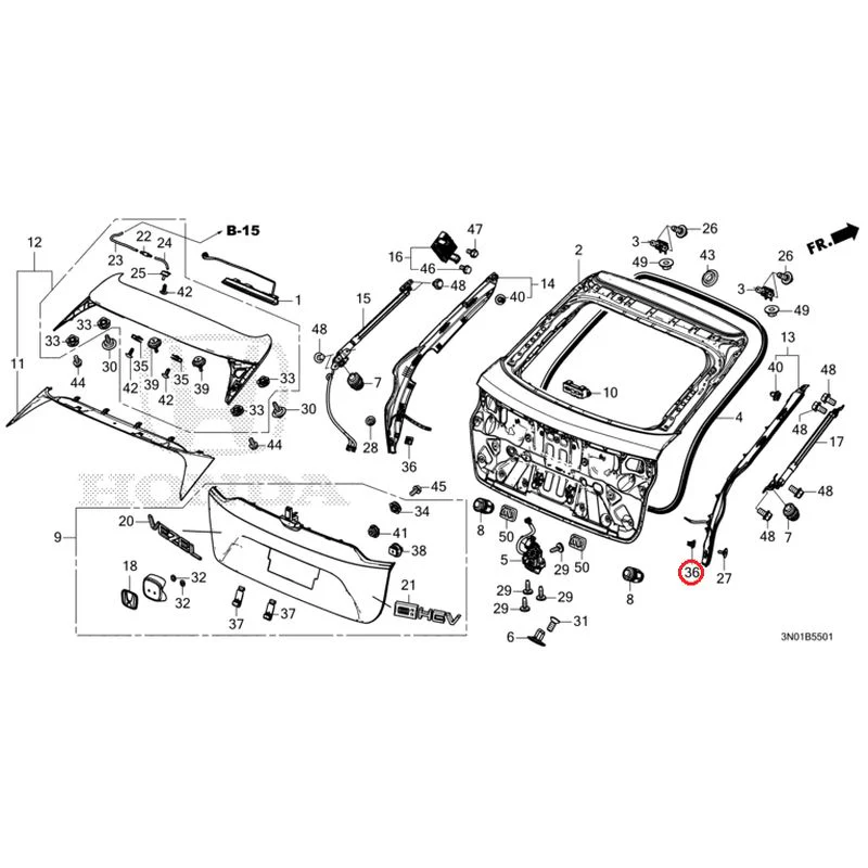 [NEW] JDM HONDA VEZEL e:HEV RV5 2025 Tailgate (Power) GENUINE OEM - Image 48